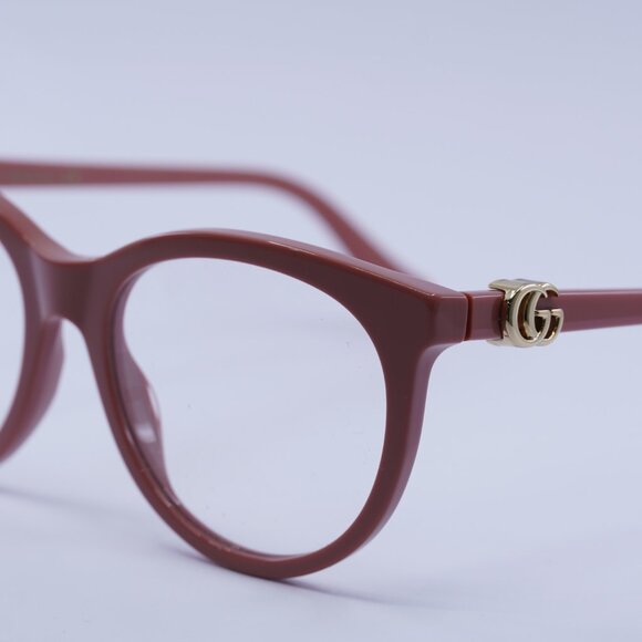Gucci GG1074O 006 Eyeglasses Shiny Dark Pink 53mm Cat Eye Frame - Picture 8 of 10